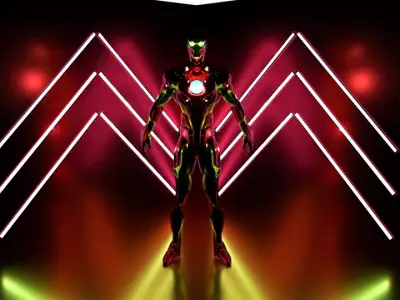 Ironman avengers iron man wallpaper Free low-poly 3D model
