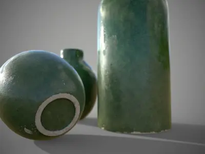 Ceramic flower pots  3D model