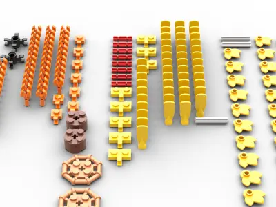 TwindBricks3D - 40524 Sunflowers 3D print model