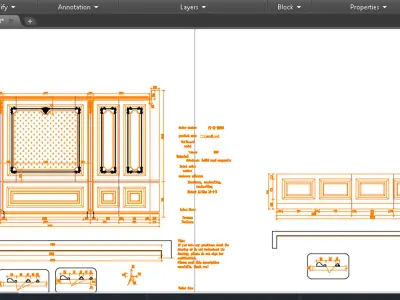  Drawings for Classic  Architecture Drawings EXECUTIVE DRAWING 3D print model