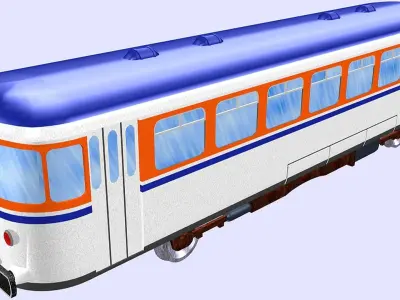 vt 26 diesel passenger railbus 3D model