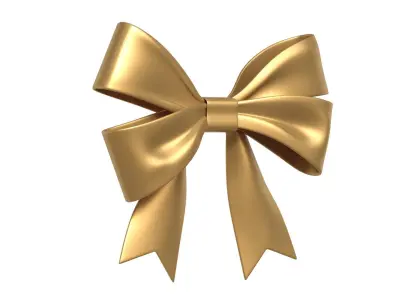 Christmas Bow Ribbon 95 Low-poly 3D model