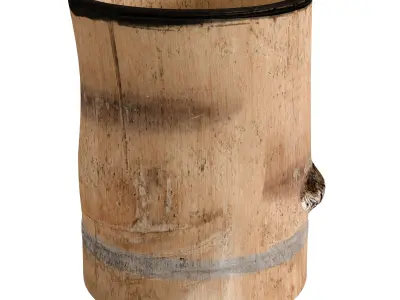 Bamboo ashtray Low-poly 3D model