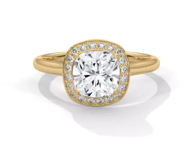 solitaire ring with detail images and 360 render videos 63 3D print model
