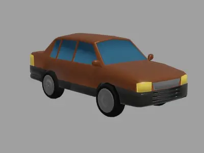 Sedan Car Free low-poly 3D model by MayaMS