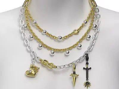 Necklace exclusive 3D print model