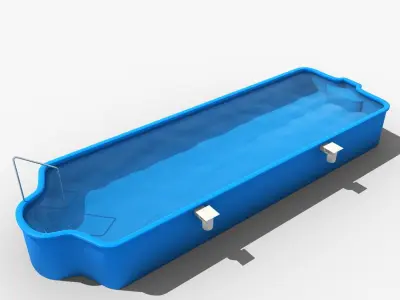 Bear swimming pool 3D model