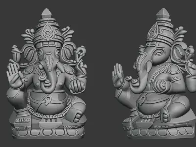 Ganesha Statue 3D Print Scan 3D model
