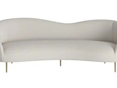 Snoflake Curved Sofa 3D model