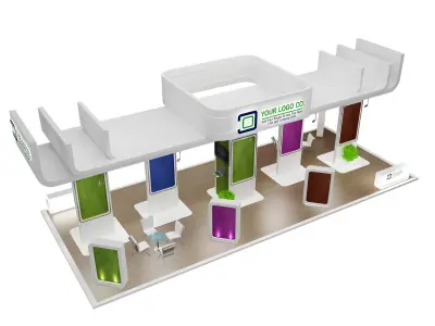 Booth Exhibition Stand a463 3D model