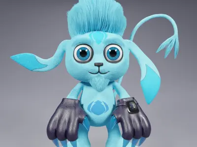 Cute Lion Low-poly 3D model