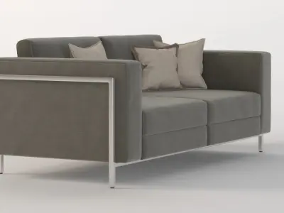 Davenport Two Seater Sectional Sofa 3D model