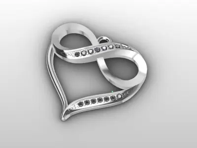 Pendant heart 3D print model