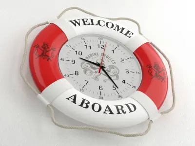 Model of a souvenir themed wall clock 3D model