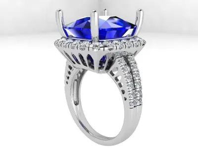 Cushion Halo Ring 3629 3D print model