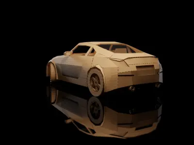 NISSAN FAIRLADY Z 350Z 2002 cardboard car 3D model