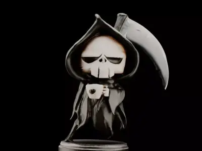 Death of Halloween Statuette Low-poly 3D model