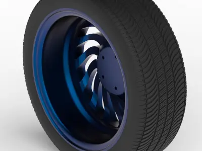 Car Wheel 3D print model by roziyevyusufboy173