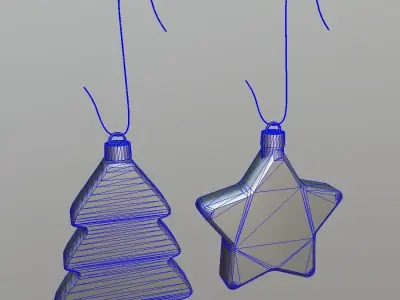 Christmas Bauble 2  Low-poly 3D model