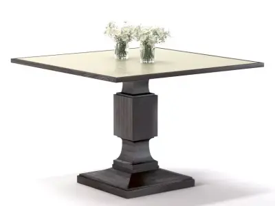 Block Dining Table by Thomas Pheasant for Baker 3D model