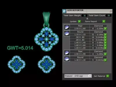 FASHION PENDENT 3D print model get