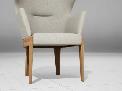 Molteni and C Chelsea Armchair 2 UE4 Low-poly 3D model