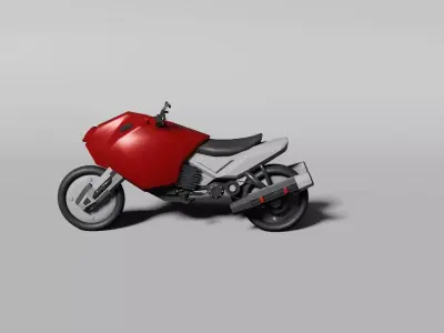 Futuristic motorbike 3D model
