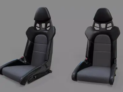 Car Seat Low-poly 3D model purchase