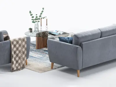 Aria sofa and armchair 3D model