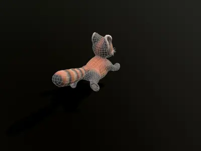 Red Panda Low-poly 3D model