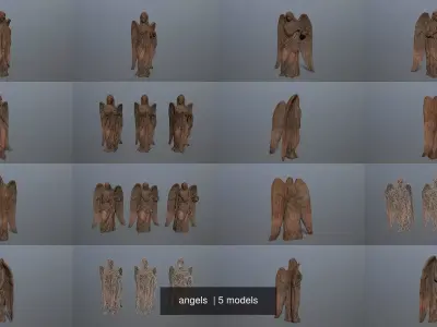 angels statue of angel 3D Model Collection