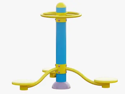 Outdoor Fitness equipments Collection 3D model