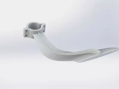 SharkFin plastic wall bracket 3D print model