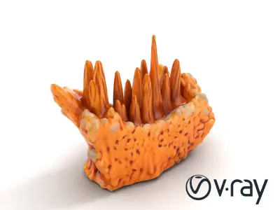 Cave Stalactites and Stalagmites Environment model pack Low-poly 3D model