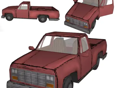 Car Cartoon Model Low-poly 3D model