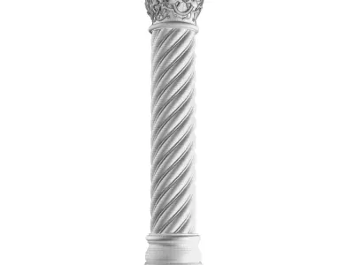 Spiral east column Spiral Arabic East Morocco Column 3D model