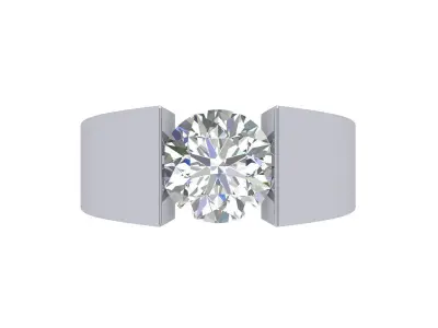 Solitaire Engagement Ring 3D print model buy