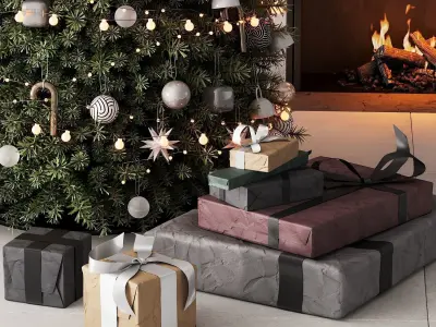 239 happy new year 03 christmas tree 01 3D model