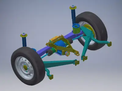 off-road vehicle  rear suspension 3D model