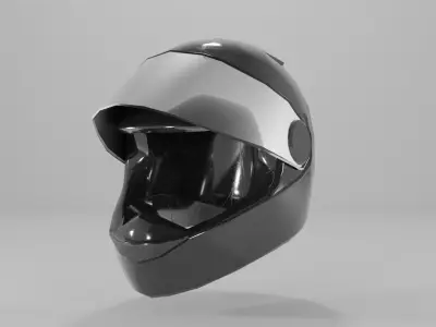 motorcycle helmet Low-poly 3D model