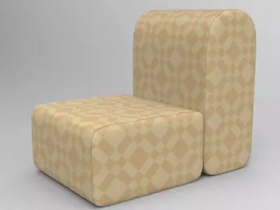 Hoppi Sofa Low-poly 3D model
