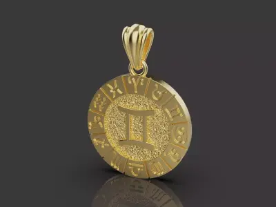 Zodiac pendant  0023 3D print model