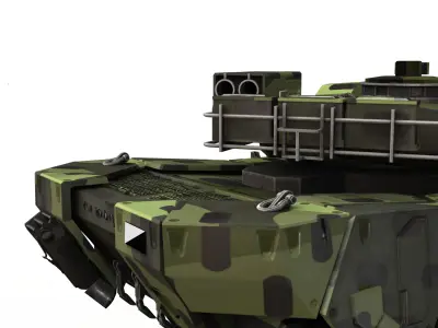  Modern camouflaged battle tank 3d 3D model