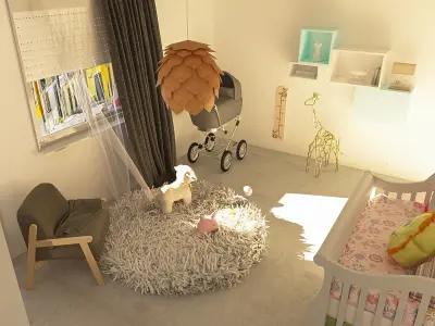 BabyRoom modern 3D Model  3D model