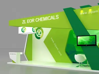 3d Exhibition design Low-poly 3D model