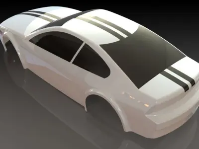 Simple Surface Car Concept 3D model