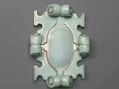 Center chinese celadon wall plaque 3D print model