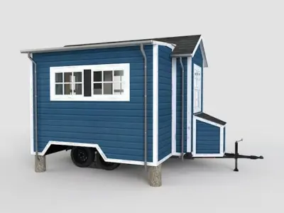 Trailer House Low-poly 3D model