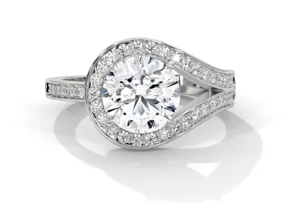 solitaire ring with detail images and 360 render videos 55 3D print model