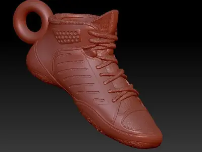Wrestling shoe pendant 3D print model